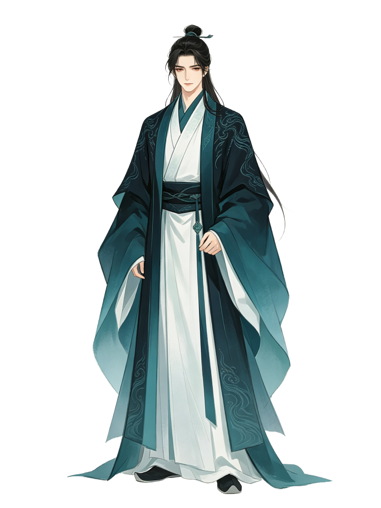 古风美男子人物插画素材