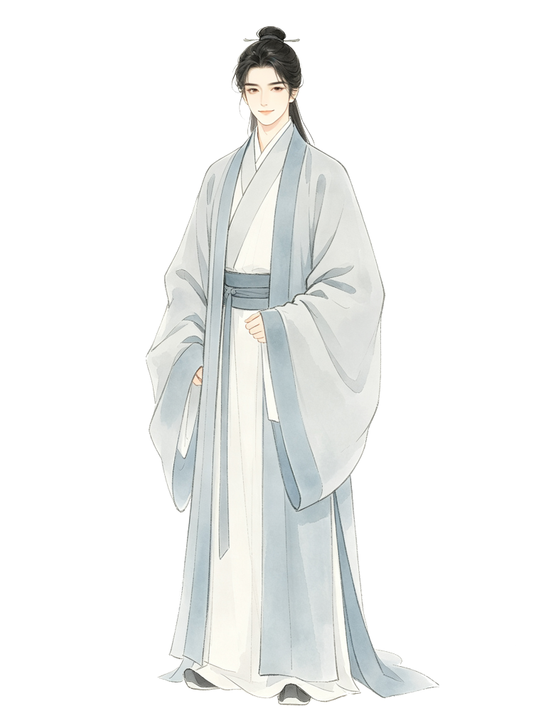 古风美男子人物插画素材