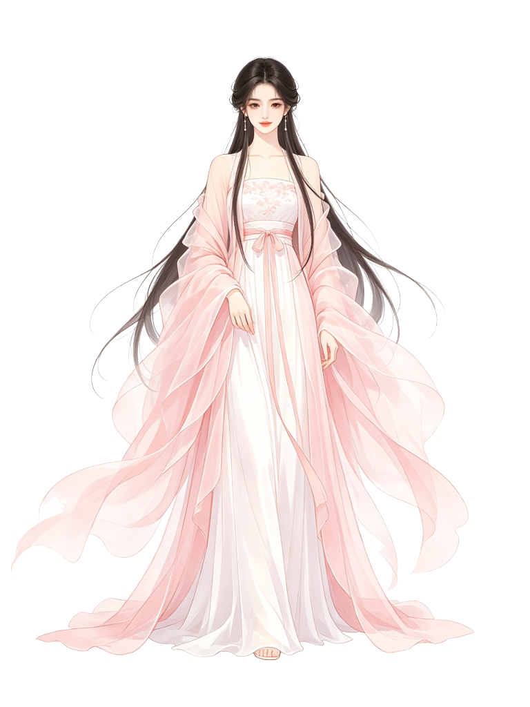 古风美女人物插画素材