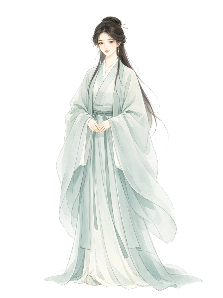 古风美女人物插画素材