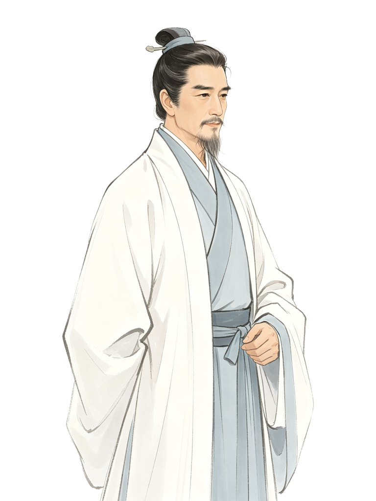 古风中医老中医忠臣人物插画