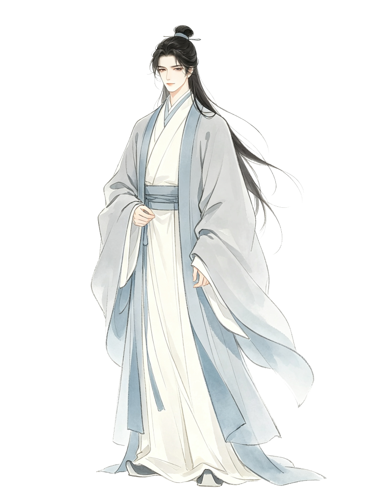 男性古装古风人物插画素材