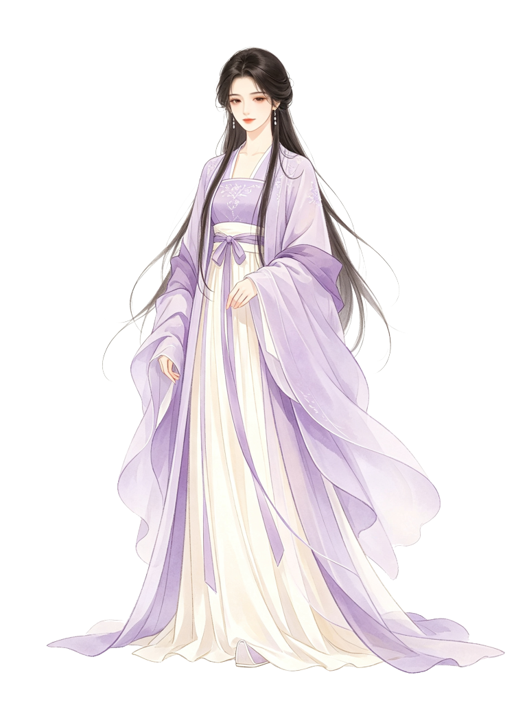女性古装古风美女人物插画素材