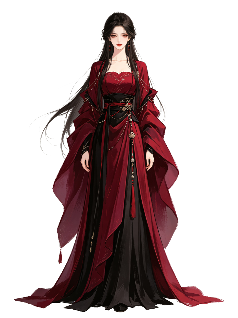 女性古装古风美女人物插画素材
