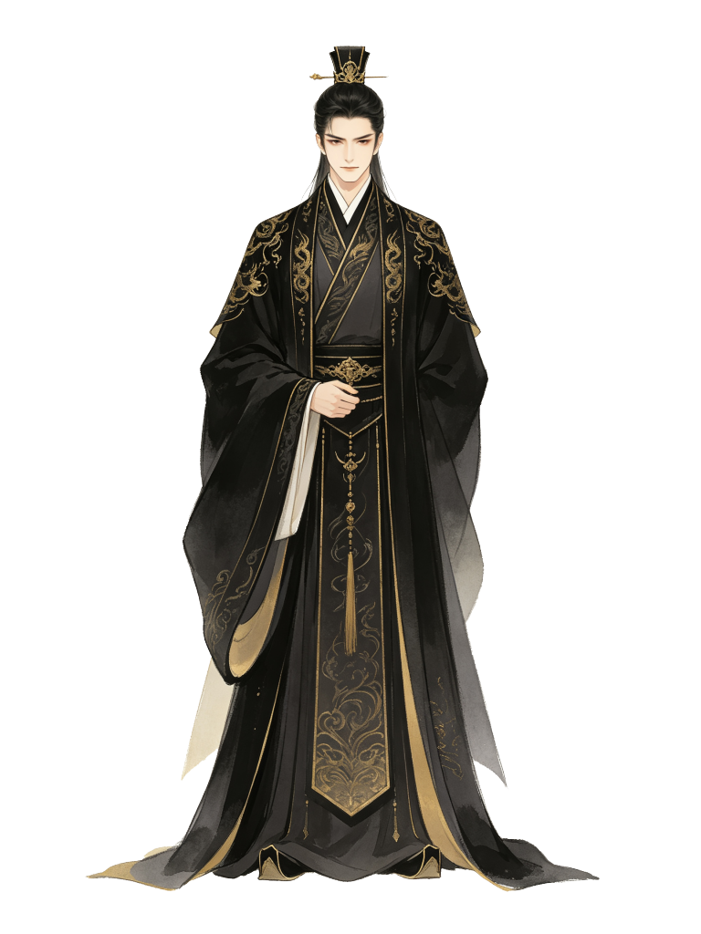男性古装古风王爷帝王君王人物插画