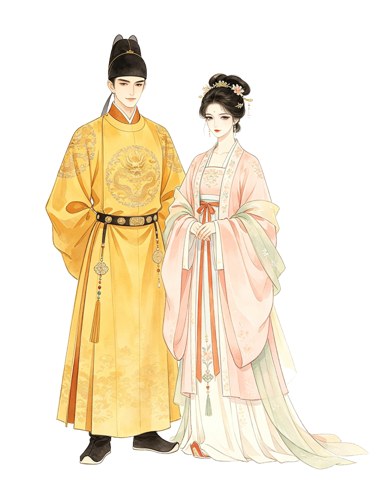 古装古风人物王爷王妃插画
