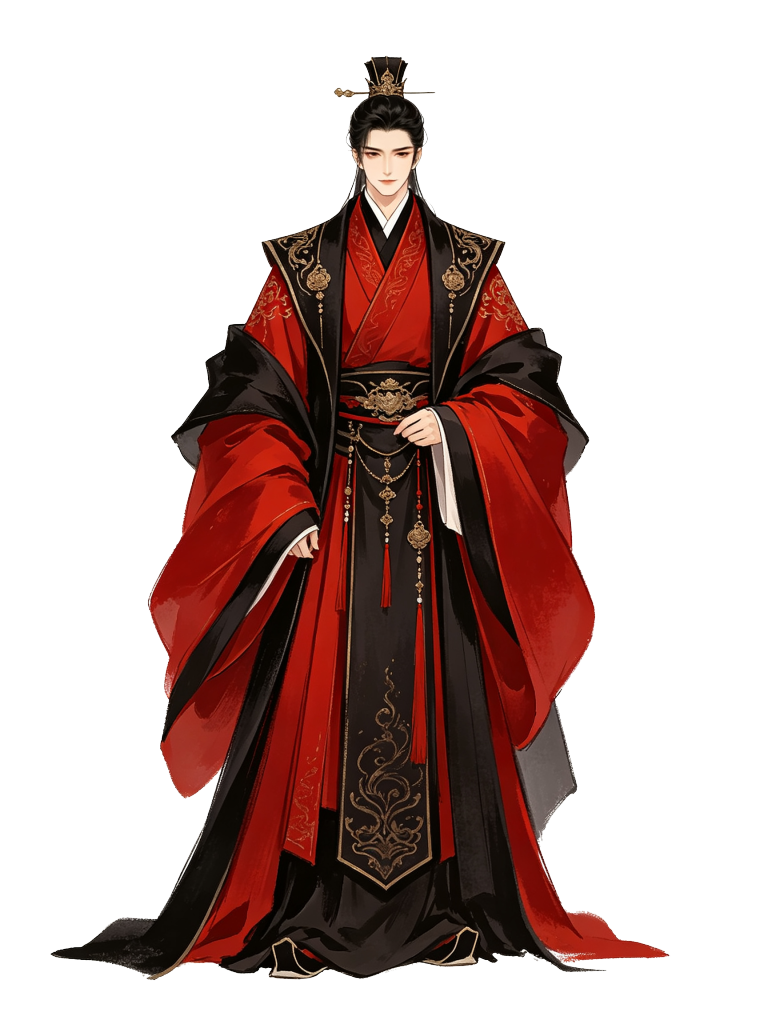 男性古装古风王爷帝王君王人物插画