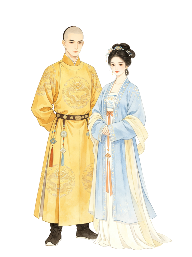 古装古风人物王爷贝勒爷王妃福晋插画