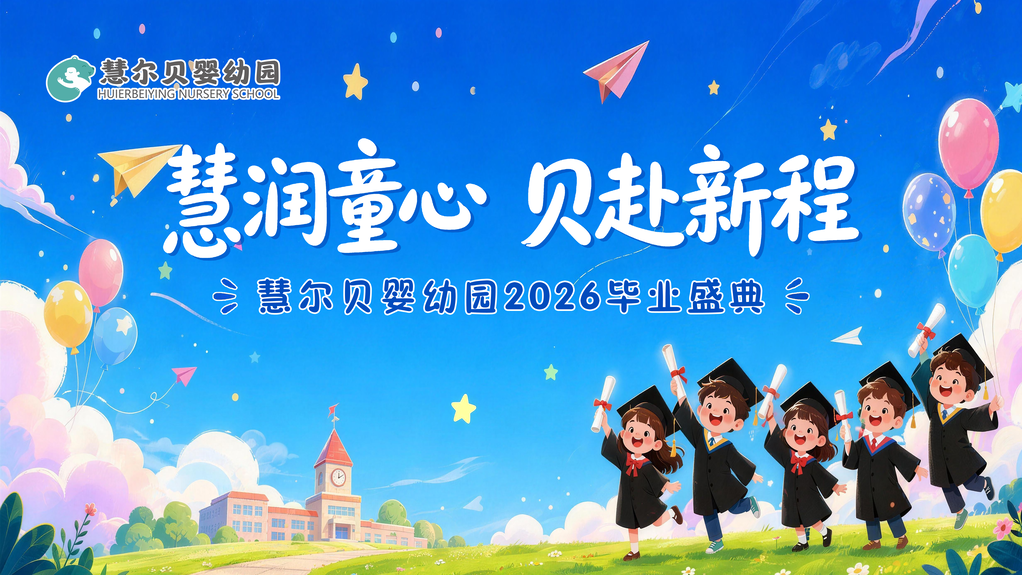 幼儿园毕业典礼晚会舞台背景展板