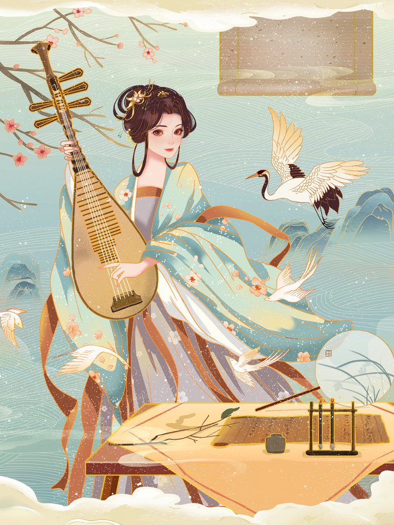 古代美女插画