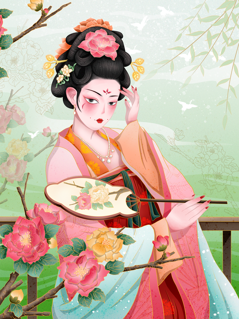 古代美女插画