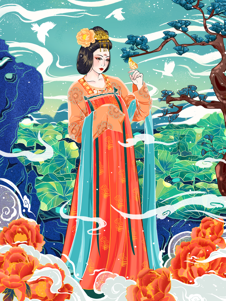 古代美女插画