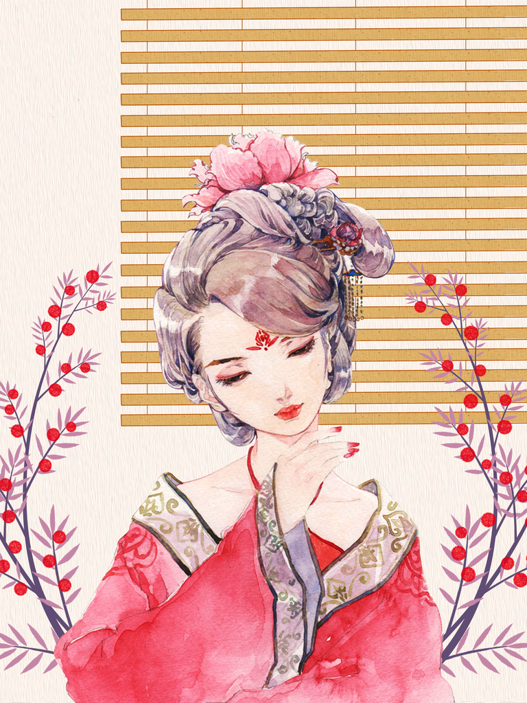 古风美女插画
