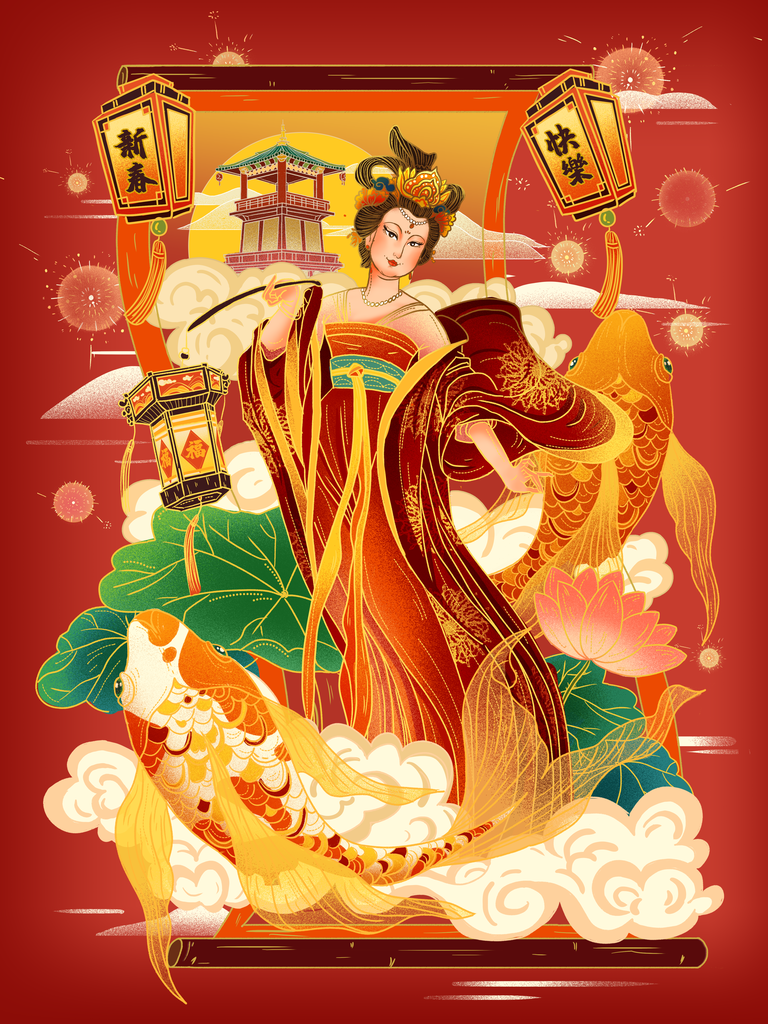 古风古代美女插画
