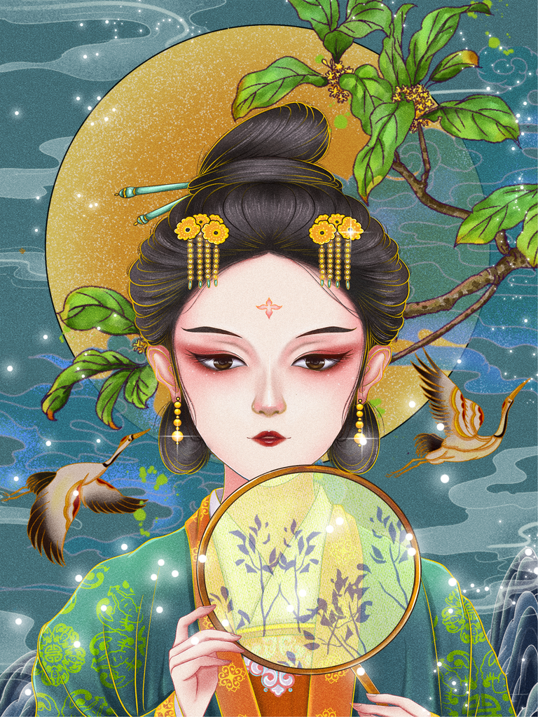 古风美女插画素材