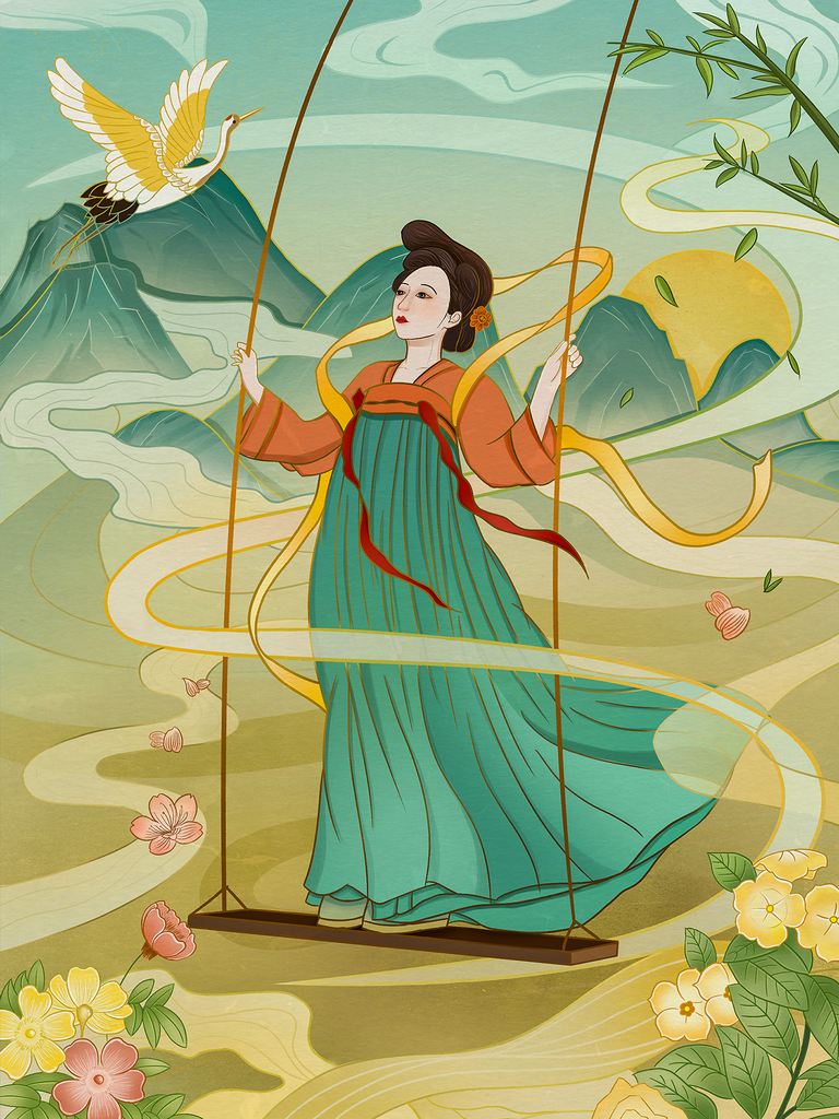 古风美女插画素材