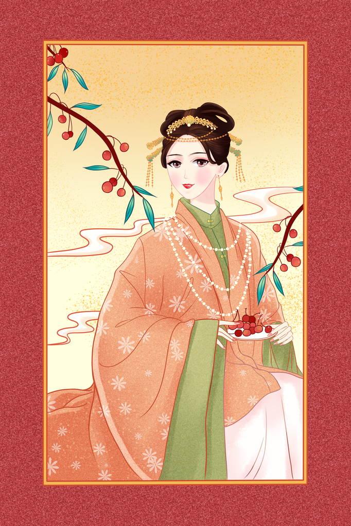古风手绘美女插画