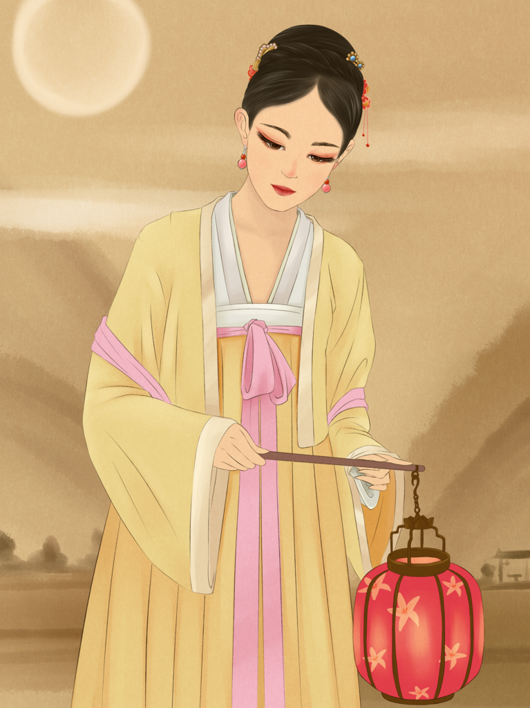 古风手绘美女插画