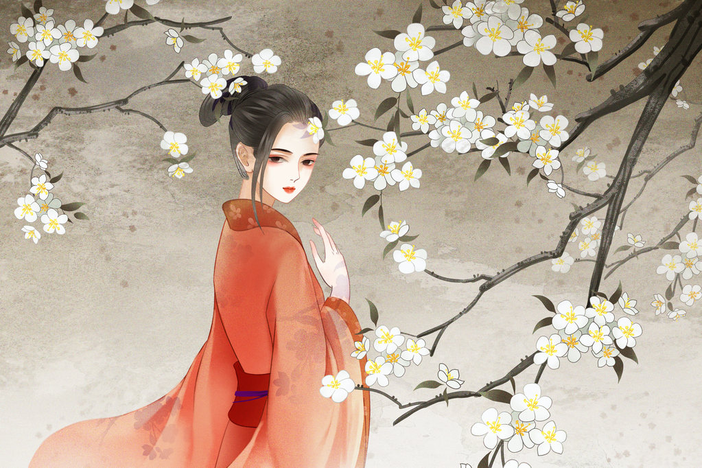 古风手绘美女插画