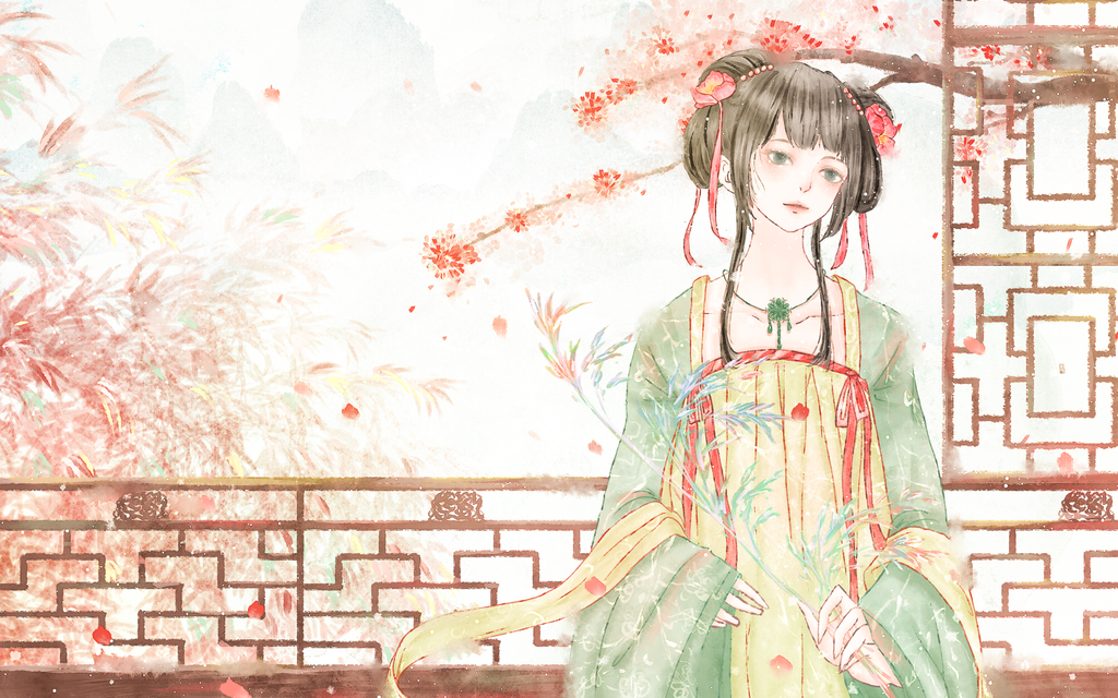 古风美女插画素材