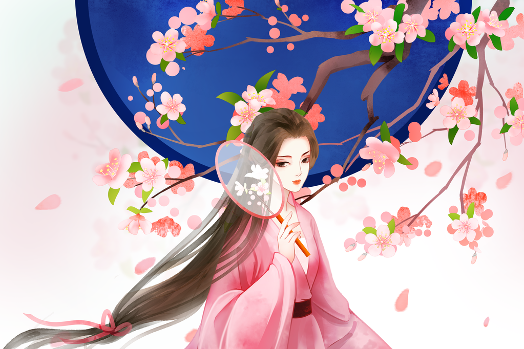 古风美女插画素材