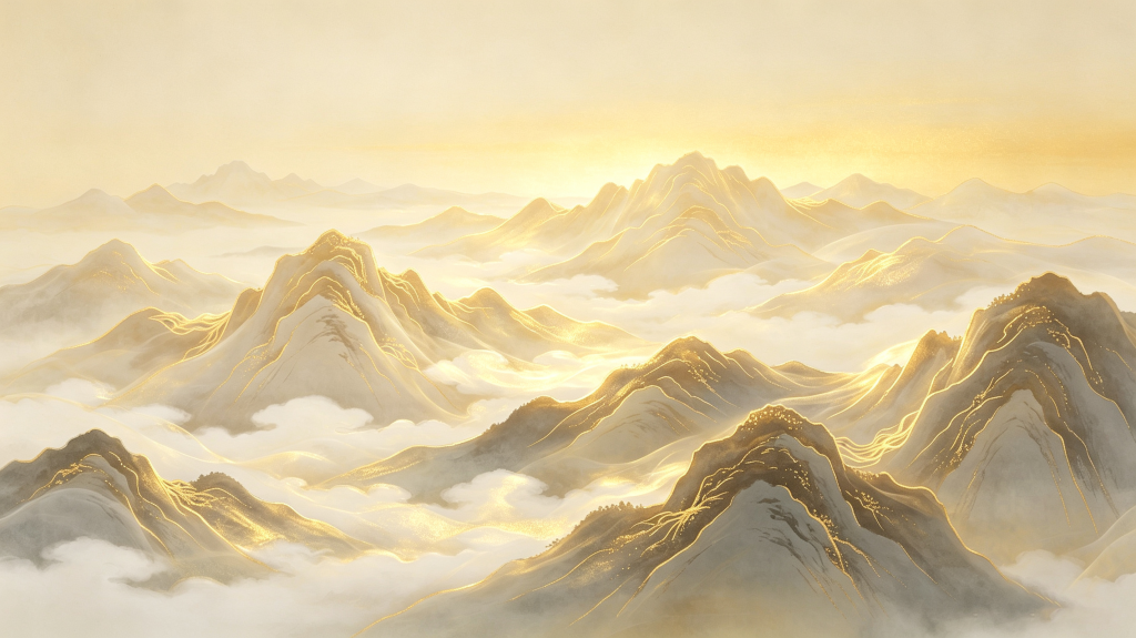 金色山脉背景图
