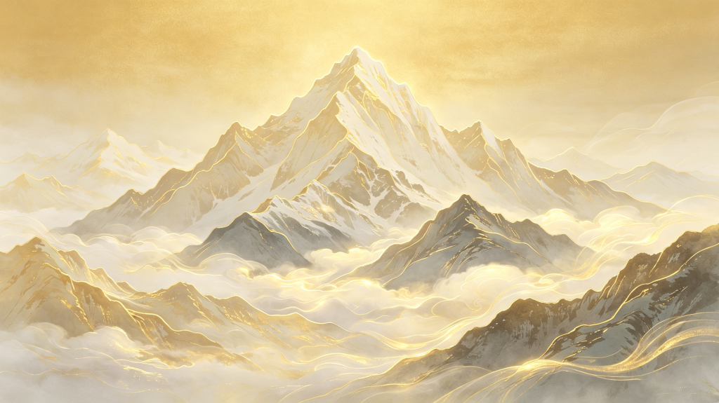 金色山脉背景图