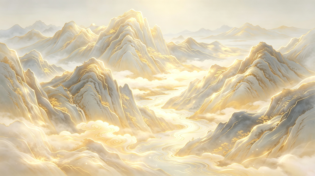 金色山脉背景图