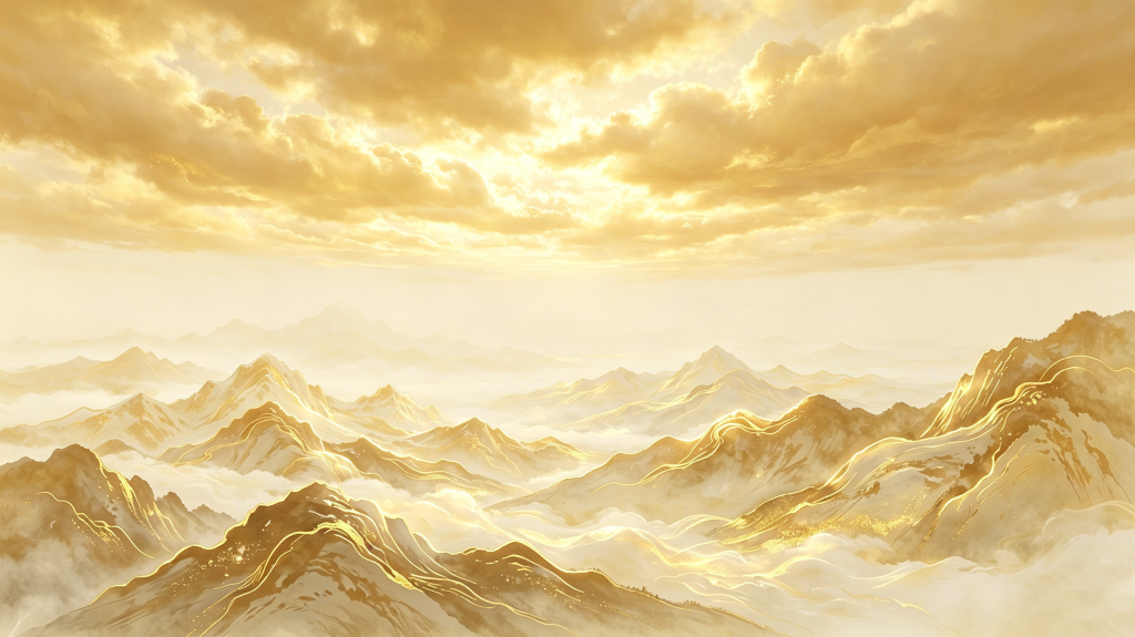 金色山脉背景图