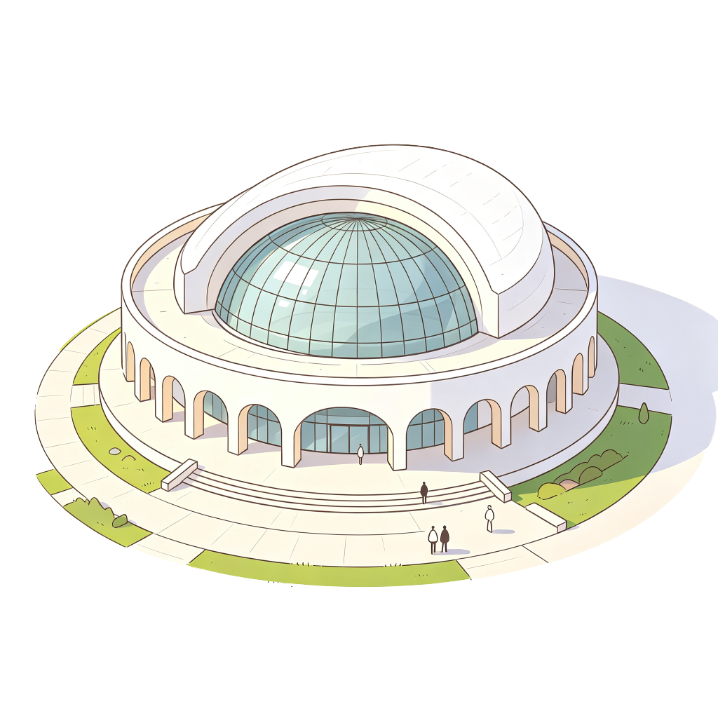 现代建筑外观插画