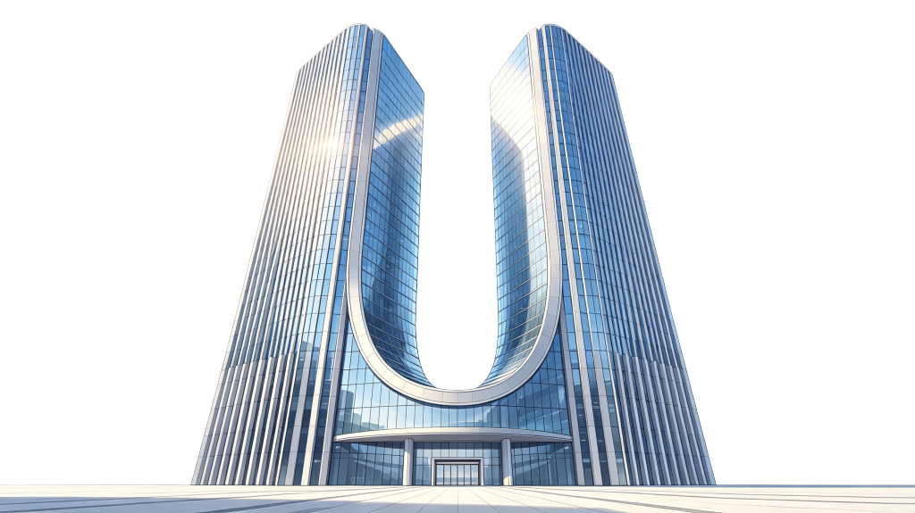 写字楼建筑外观插画