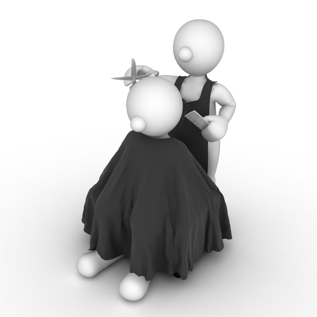 理发师3D小人图片素材