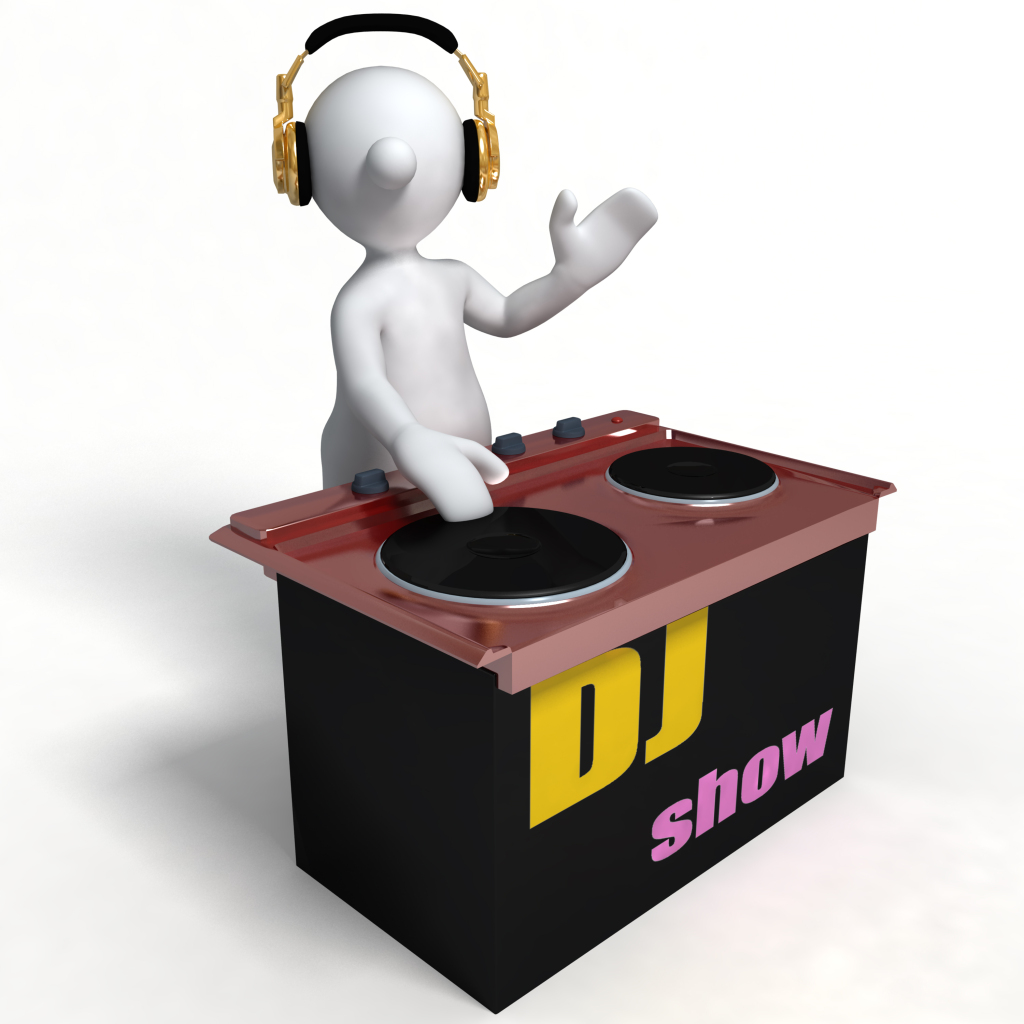 DJ音乐节3D小人图片素材