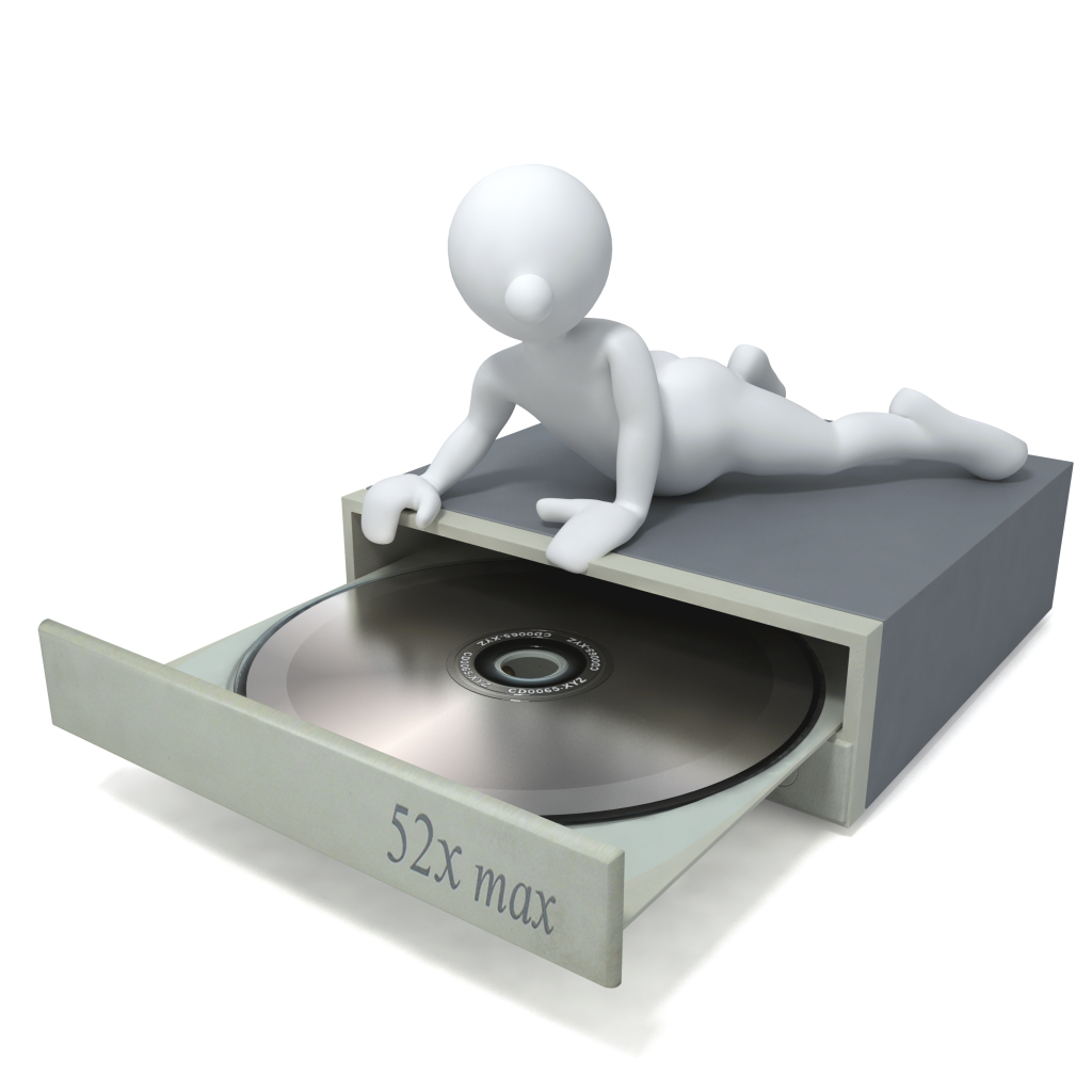 光盘网络通讯3D小人图片
