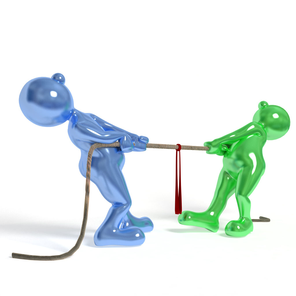 拔河商业概念3D小人图片