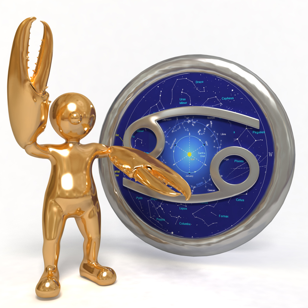 巨蟹座十二星座3D小人图片
