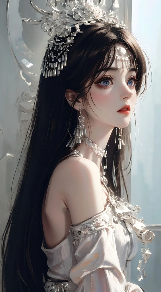 苗族姑娘插画图