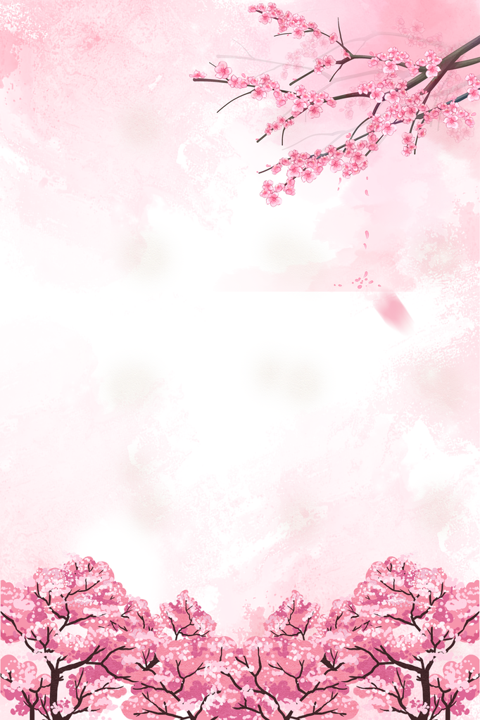 唯美桃花海报背景
