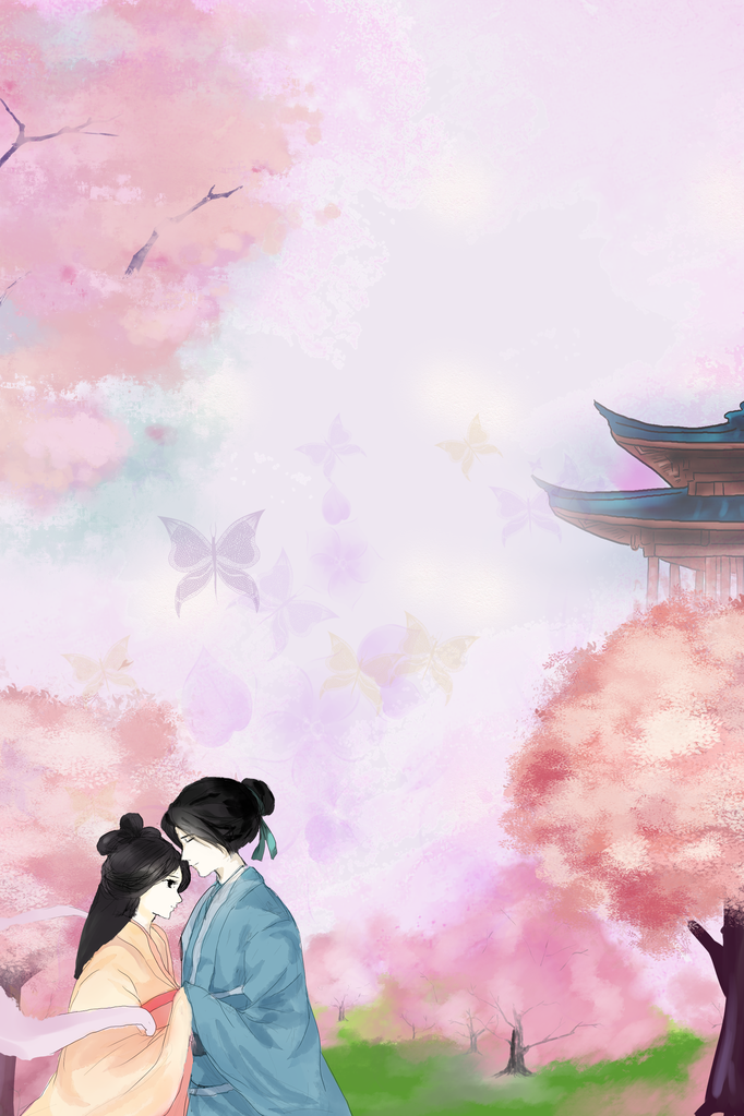 唯美粉色花卉背景