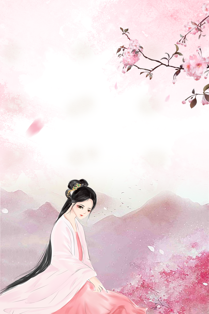 唯美粉色花卉背景