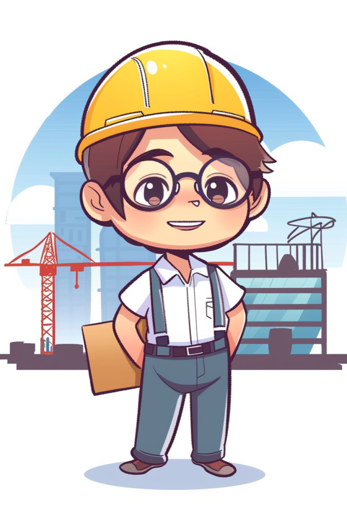 建筑工人职业人物插画