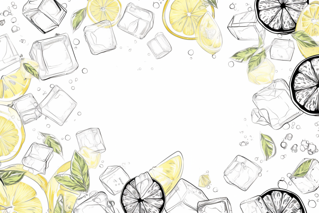夏日柠檬背景图插画