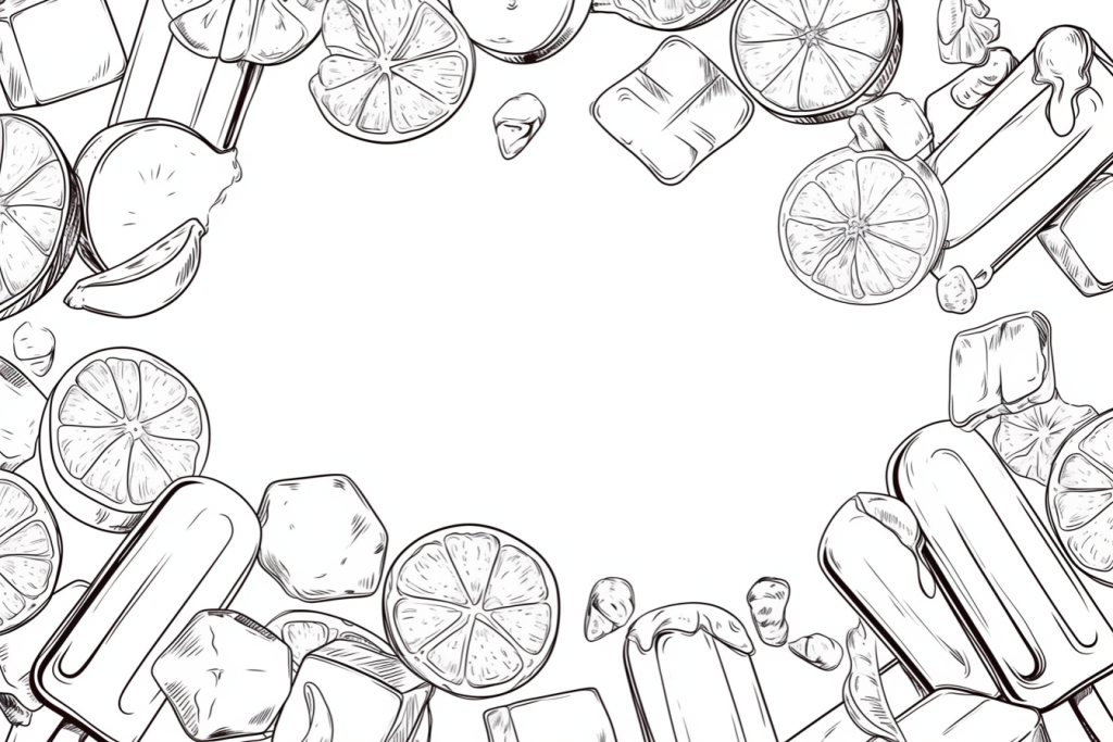 夏日柠檬背景图插画