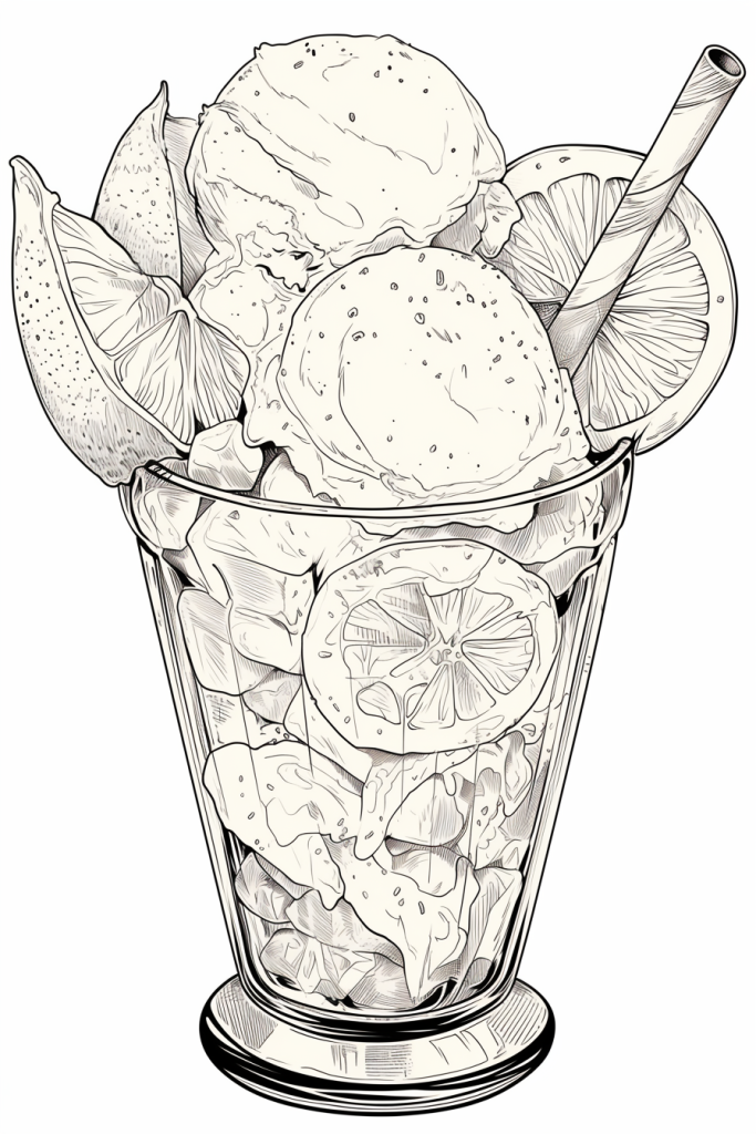 清爽柠檬背景图插画
