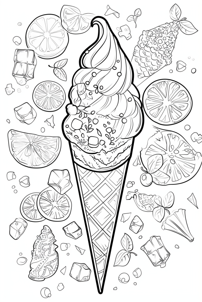 清爽柠檬背景图插画