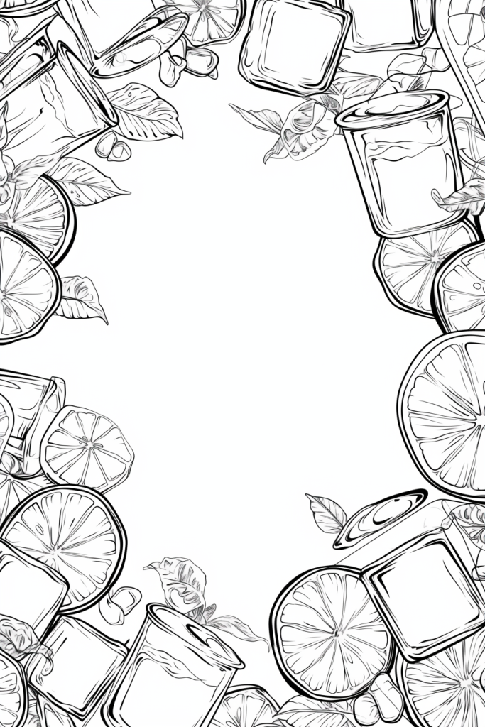 新鲜柠檬背景图插画