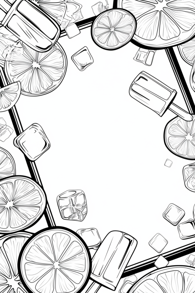 卡通柠檬背景图插画