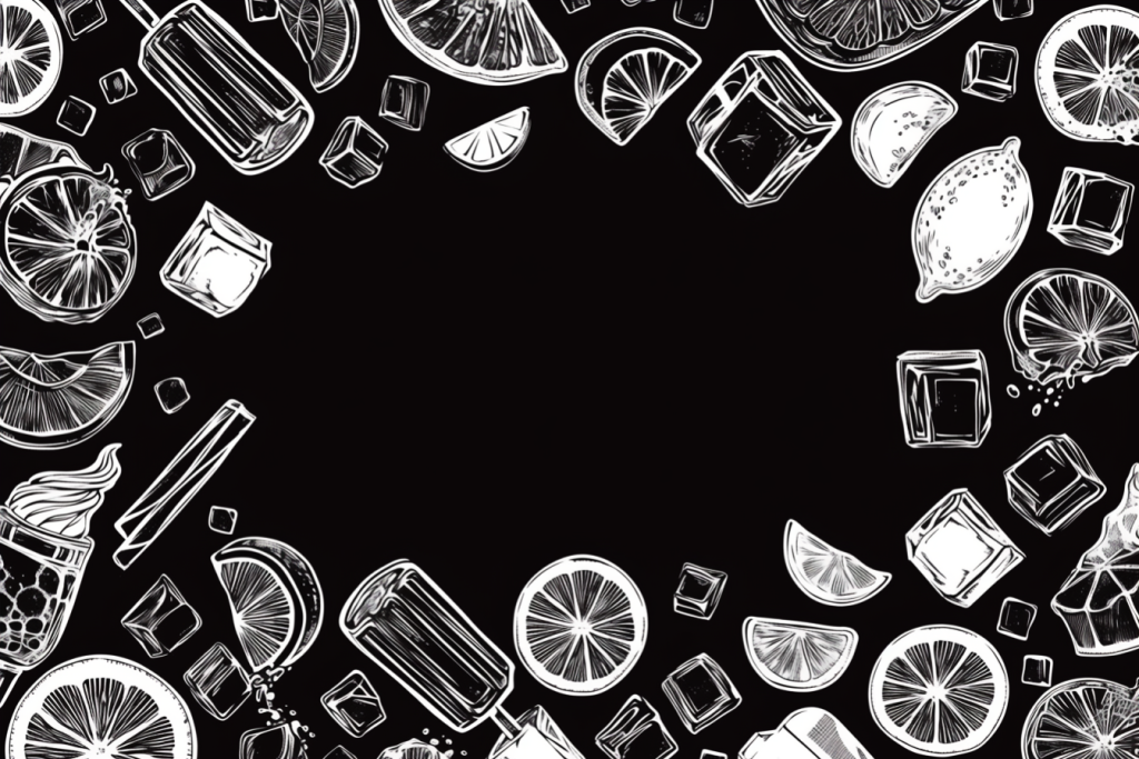 卡通柠檬背景图插画
