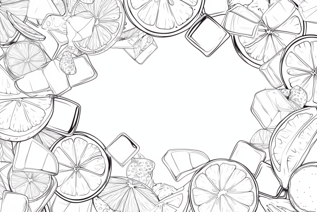 卡通柠檬背景图插画