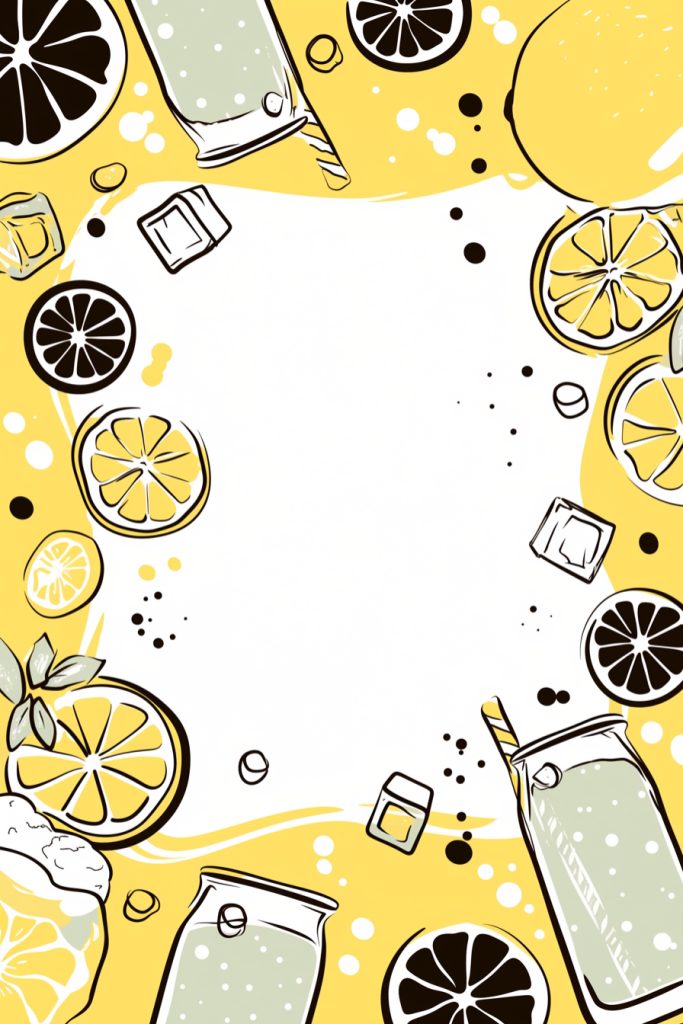 柠檬元素背景图插画